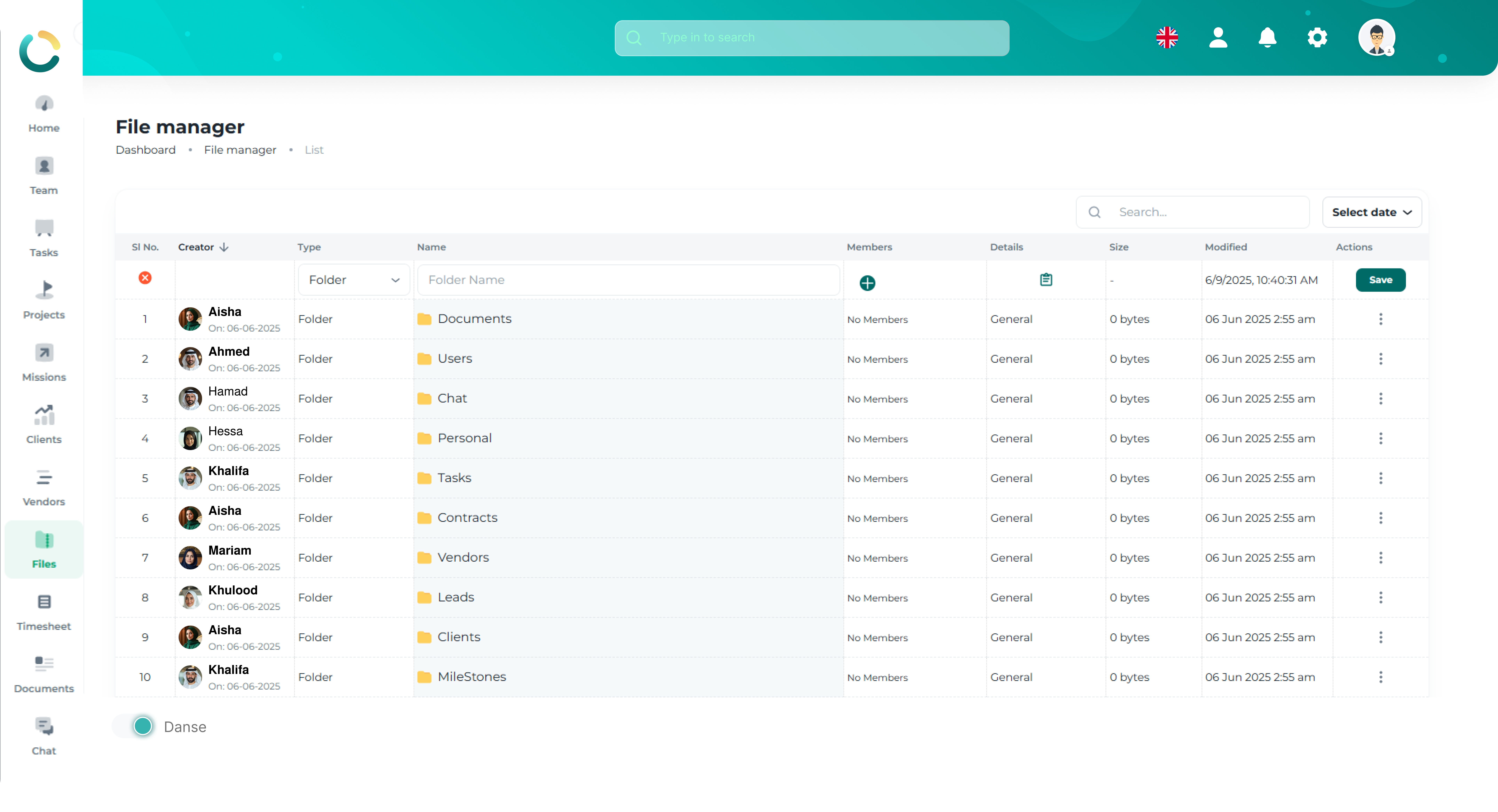TAIRRAGO File Repository Dashboard